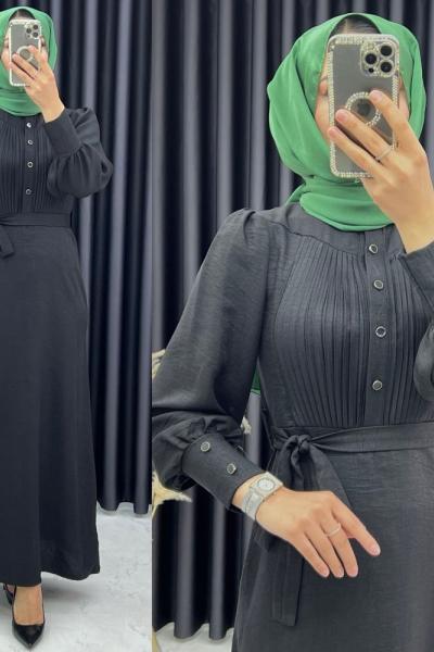 3354 Öykü elbise Siyah Siyah