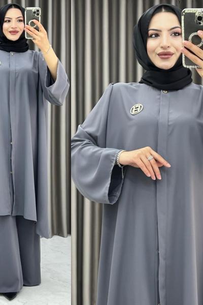 3356 Poyraz tarz takım Gri Gri