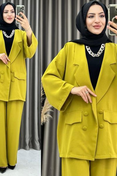 3377 Maryelina Takım Yağ yeşili Yağ Yeşili