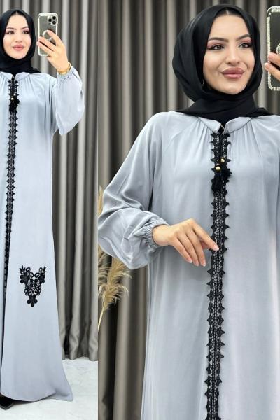 3380 Tuanna Elbise Gri Gri