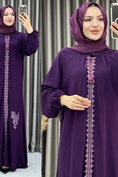 3380 Tuanna Elbise Mor Mor