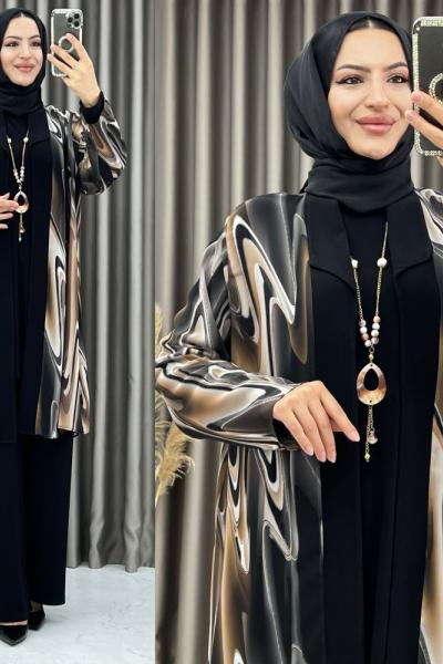 3382 Alşin 3 lü takım Siyah Siyah