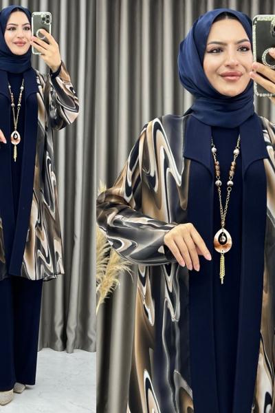 3382 Alşin 3 lü takım lacivert Lacivert