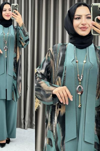 3384 Alin 3’lü Takım Mint Yeşili Mint Yeşili