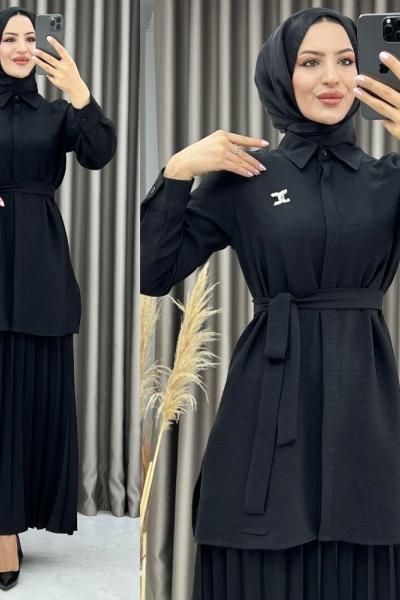 3393 Fidelya Etekli Takım Siyah