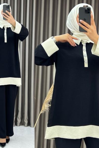 3399  Belen Takım Siyah Siyah