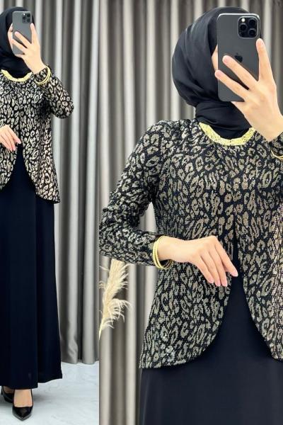 3408 Merve Elbise Gold Gold