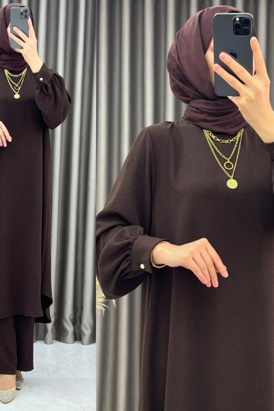 3421 Tülin Takım Kahverengi Kahverengi