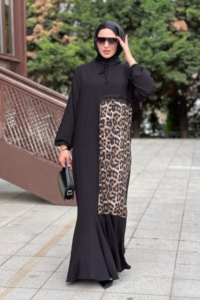 3463 Zülal Elbise Siyah  Siyah