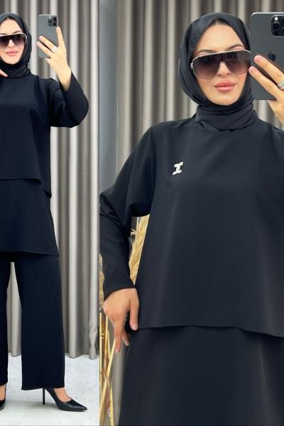 3471 Glam Takım Siyah Siyah