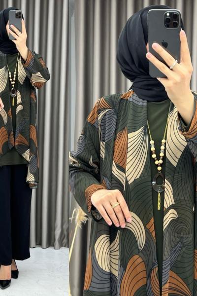 3482 Buse İkili Takım Haki Haki