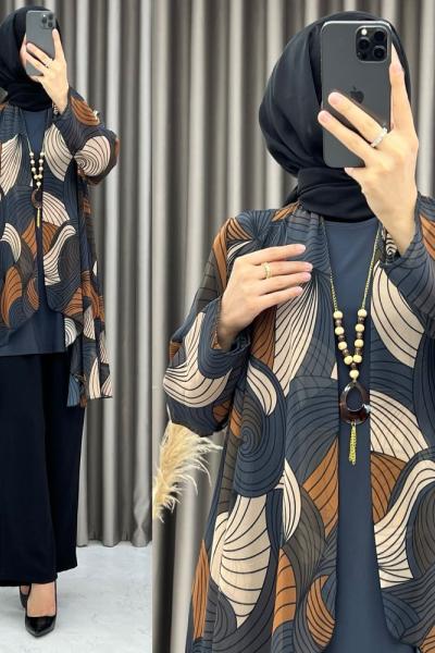 3482 Buse İkili Takım Gri Gri