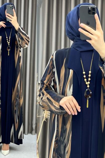 3486 Sale Elbise Takım Lacivert Lacivert