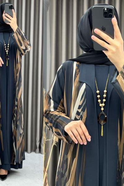 3486 Sale Elbise Takım Gri Gri