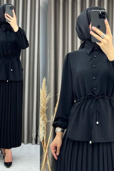 3489 Eftel Etekli Takım Siyah Siyah