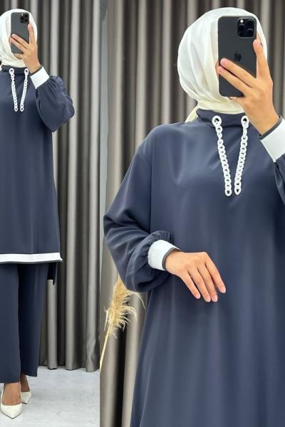 3501 Senem Takım Gri Gri