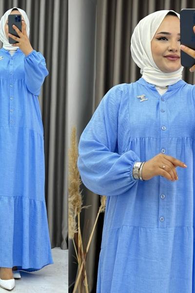 3505 Saniye Elbise Bebe Mavisi Bebe Mavisi