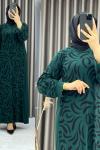 3507 Asya Elbise Zümrüt