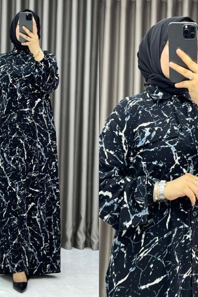 3514 Mozaik Elbise gri Gri