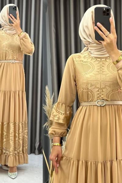 3525 Parla Elbise Vizon Vizon