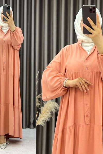 3529 Akasya Elbise Somon Somon