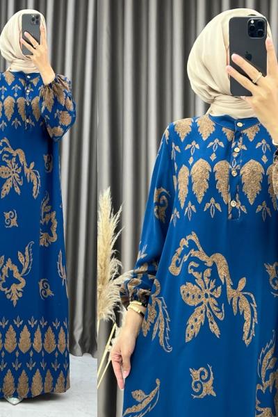 3532 Melisa Elbise İndigo  İndigo