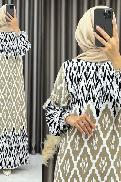 3541 Frekans Elbise Vizon Vizon