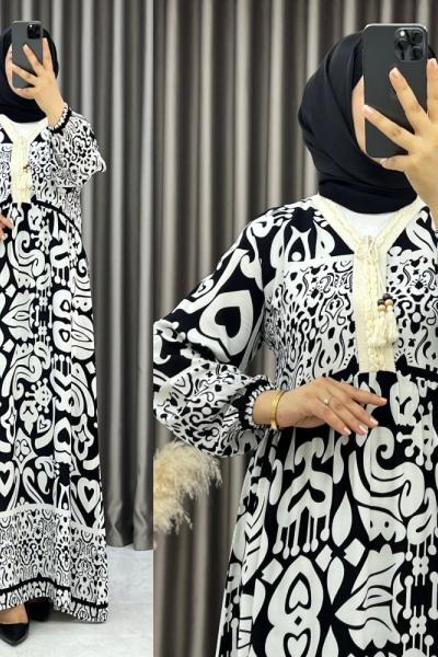 3547 Mira Elbise Siyah Siyah