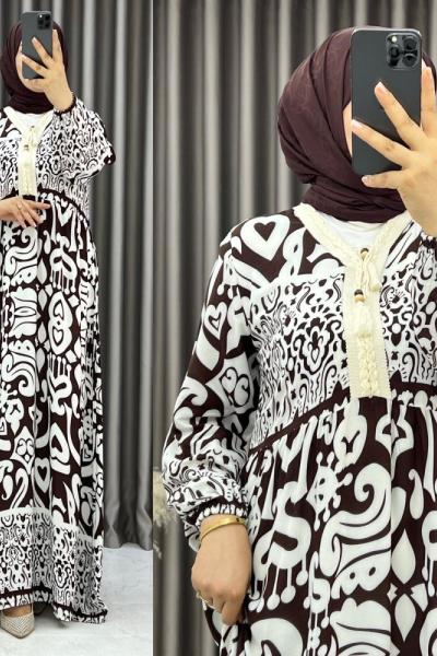 3547 Mira Elbise Kahverengi Kahverengi