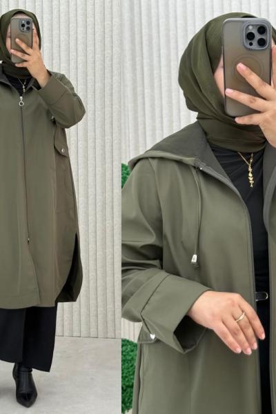 4057 Beren Trençkot Haki