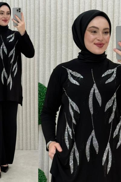 Aden pantolonlu takım Siyah