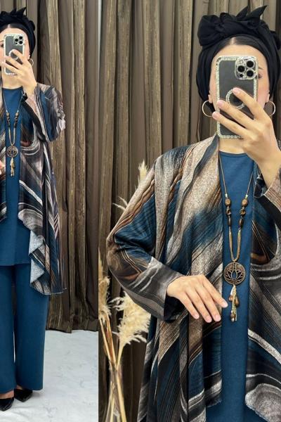 Altın 3 Lü Takım Mavi