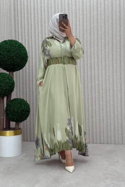 Anka Elbise Ferace Haki