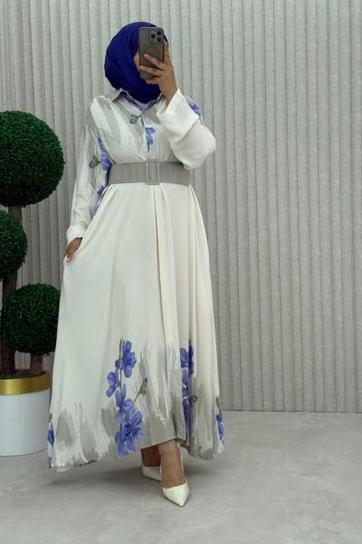 Anka Elbise Ferace Beyaz