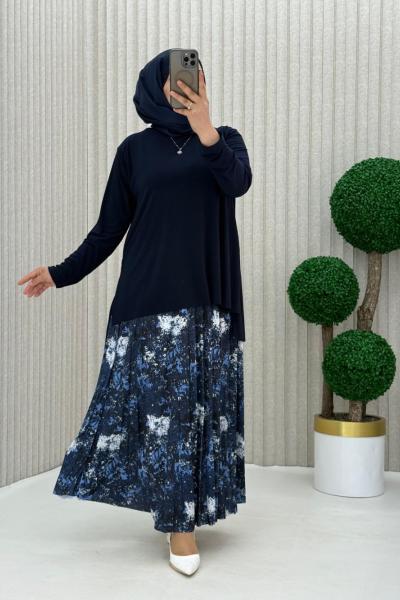 Anyela Etekli Takım Lacivert