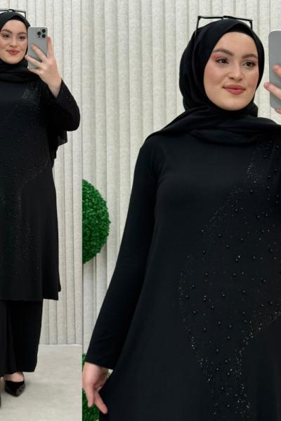 Ayfer Pantolonlu Takım  Siyah