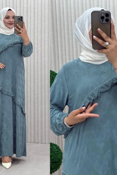 Badem Elbise Mint Yeşili