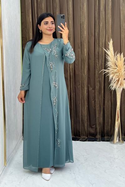 Begonvil Abiye Mint Yeşili