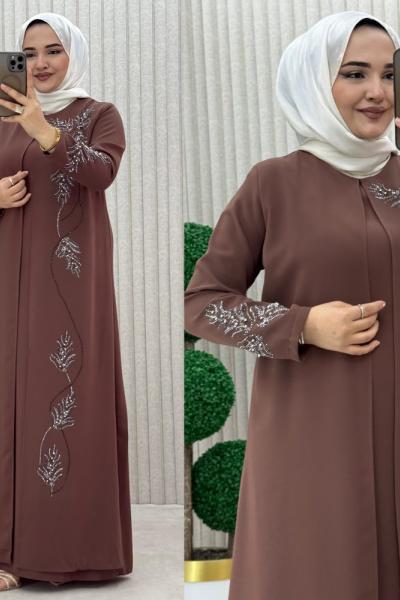 Begonvil Abiye/Elbise Taba