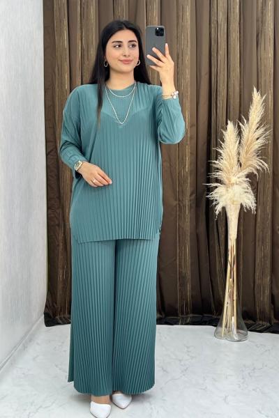 Berra Pantolonlu Takım Mint Yeşili