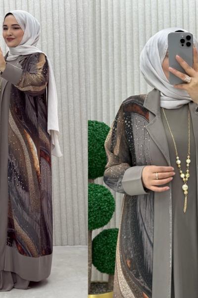 Bilgen Elbise Takım Vizon