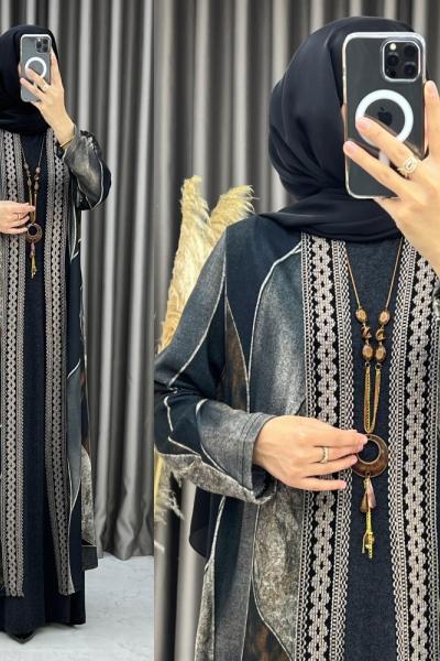 Billur Elbise Takım  Siyah