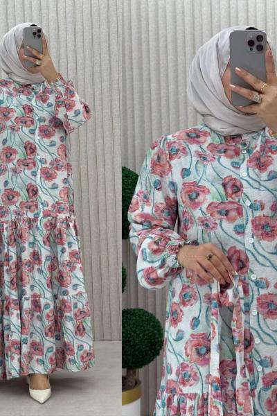 Burçak Elbise Pembe