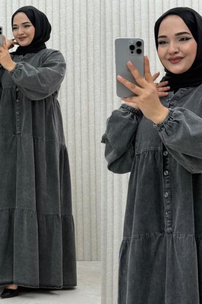 Desin Kot Elbise  Siyah