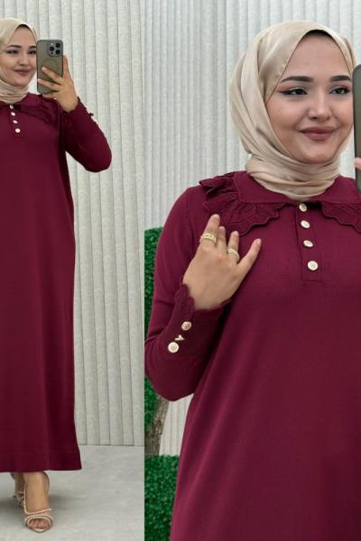 Efil Elbise Bordo