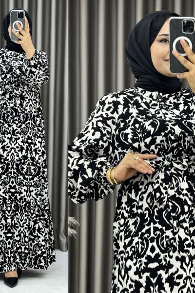 Efruz Elbise Siyah Siyah