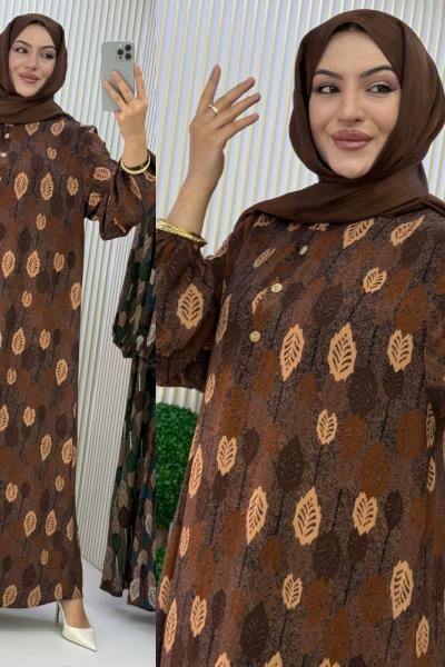 Ela Elbise Kahverengi