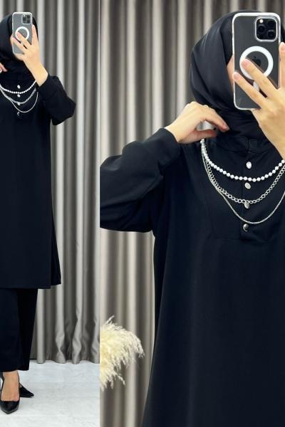 Elene Takım Siyah Siyah