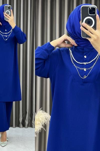 Elene Takım Saks Saks Mavisi