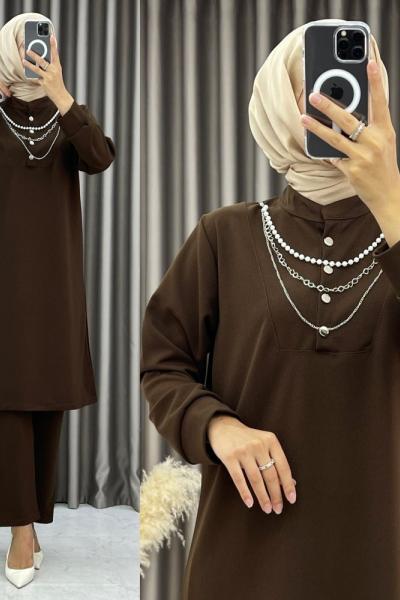 Elene Takım Kahverengi Kahverengi